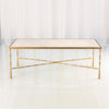 Global Views Spike Cocktail Table with Marble Top