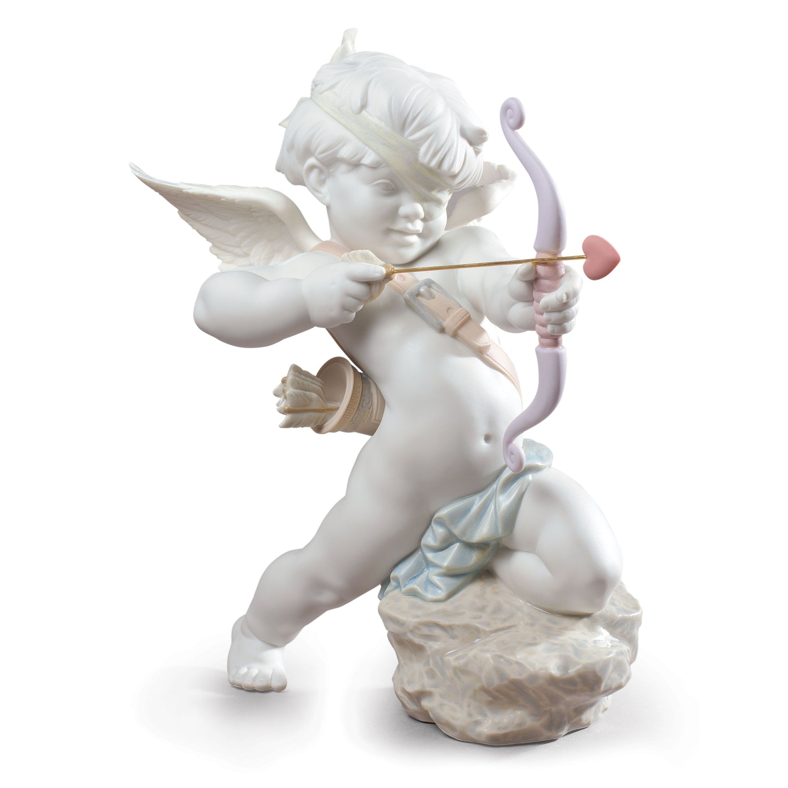 Lladro Straight to The Heart Cupid Angel Figurine