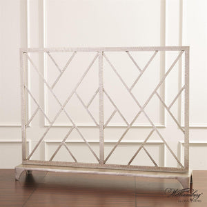 Global Views Chinoise Fret Fireplace Screen