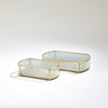 Global Views Reeded Glass Oval Box