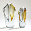 Global Views Duet Vase-Amber/Grey