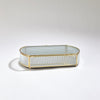 Global Views Reeded Glass Oval Box