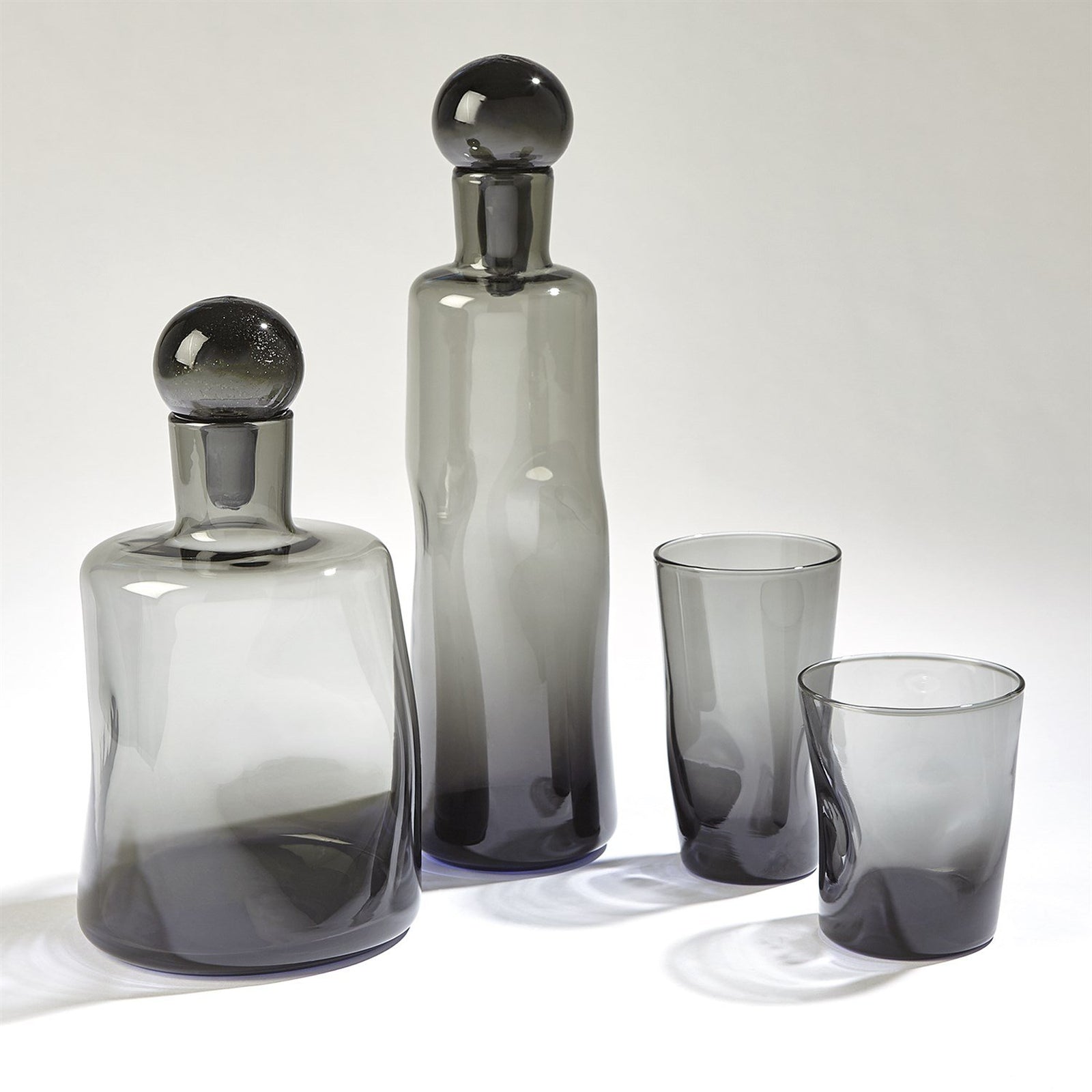 Global Views Pinched Decanter-Grey
