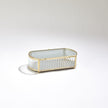 Global Views Reeded Glass Oval Box