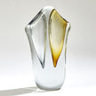 Global Views Duet Vase-Amber/Grey