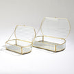 Global Views Reeded Glass Oval Box