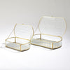 Global Views Reeded Glass Oval Box