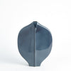 Global Views Center Ridge Vase-Blue