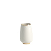 Global Views Gold Rim Bulb Vase-White