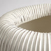 Global Views Baleen Cachepot-Ivory w/Brown Edges