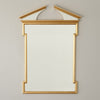 Global Views Broken Pediment Mirror-Gold Leaf