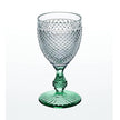 Vista Alegre Bicos Bicolor Goblet with Green Stem