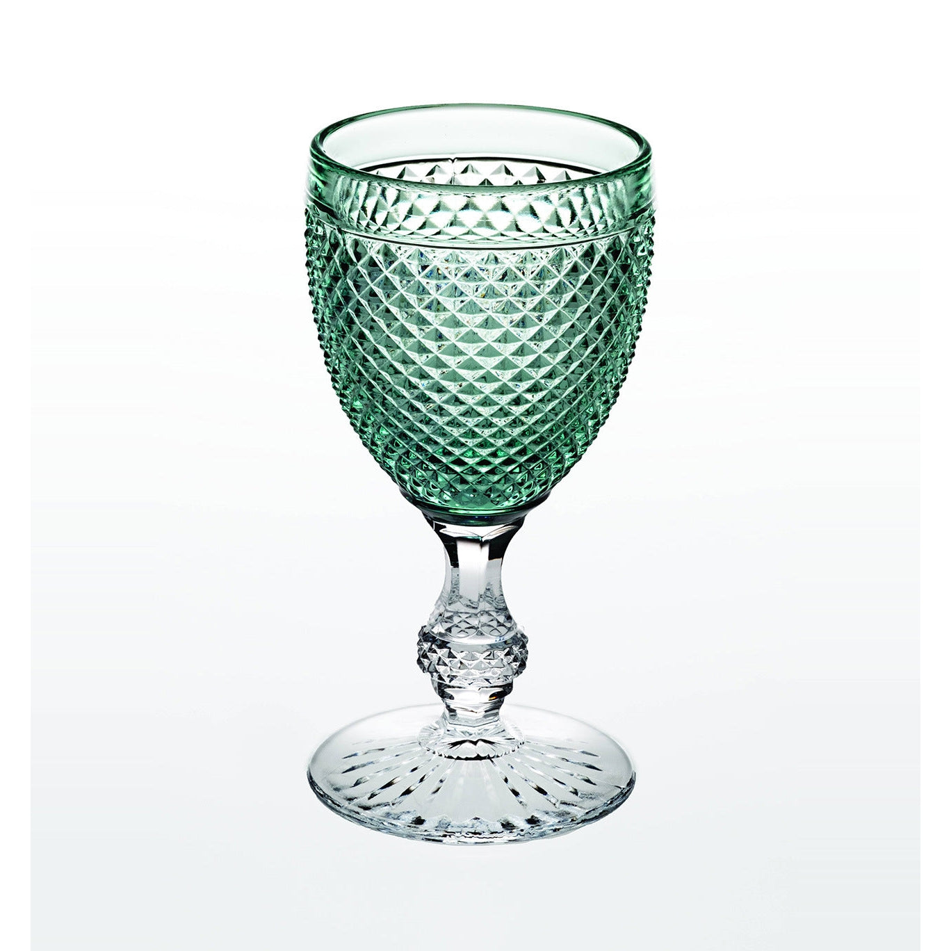 Vista Alegre Bicos Bicolor Goblet with Green Top