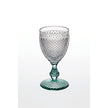 Vista Alegre Bicos Bicolor Goblet with Mint Stem - Set of 4