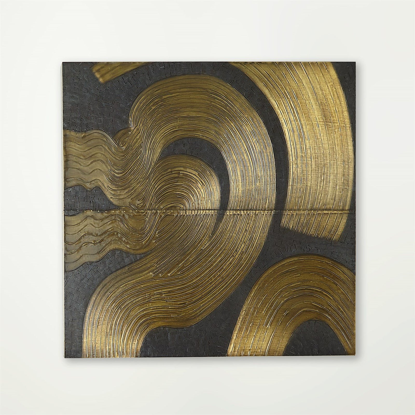 Global Views Currents Wall Panel-Brass/Bronze