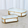 Global Views Reeded Glass Oval Box