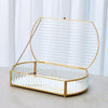 Global Views Reeded Glass Oval Box