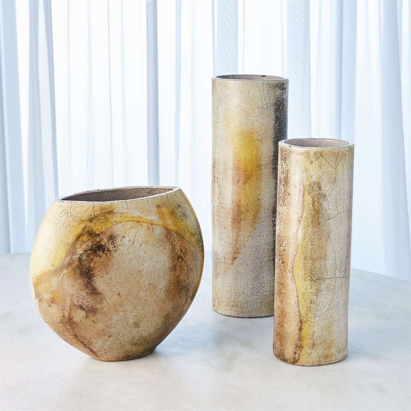 Global Views Golden Raku Vase