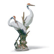 Lladro Courting Cranes Sculpture