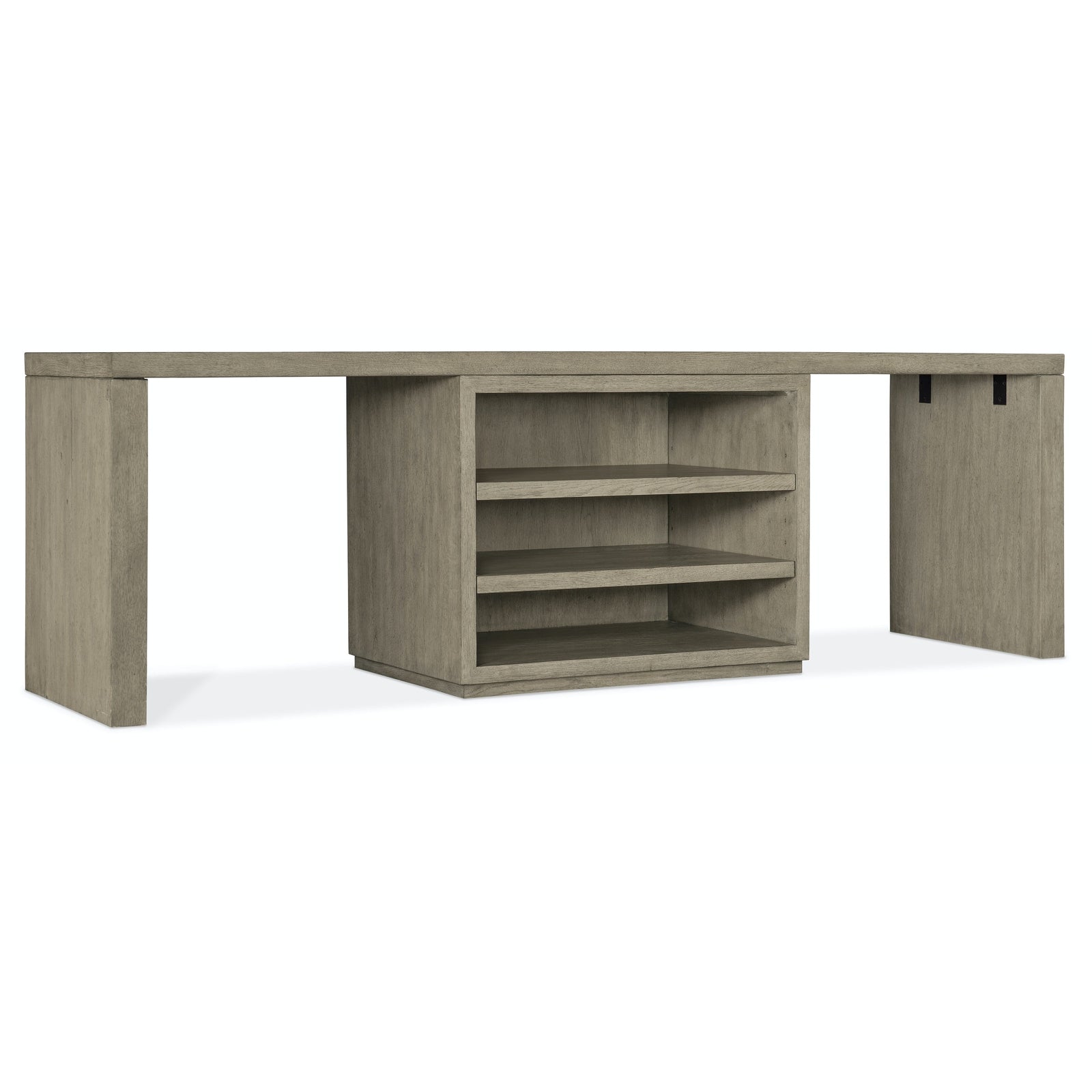 Hooker Furniture Linville Falls Desk with Open Cabinet and 2 Legs - 96