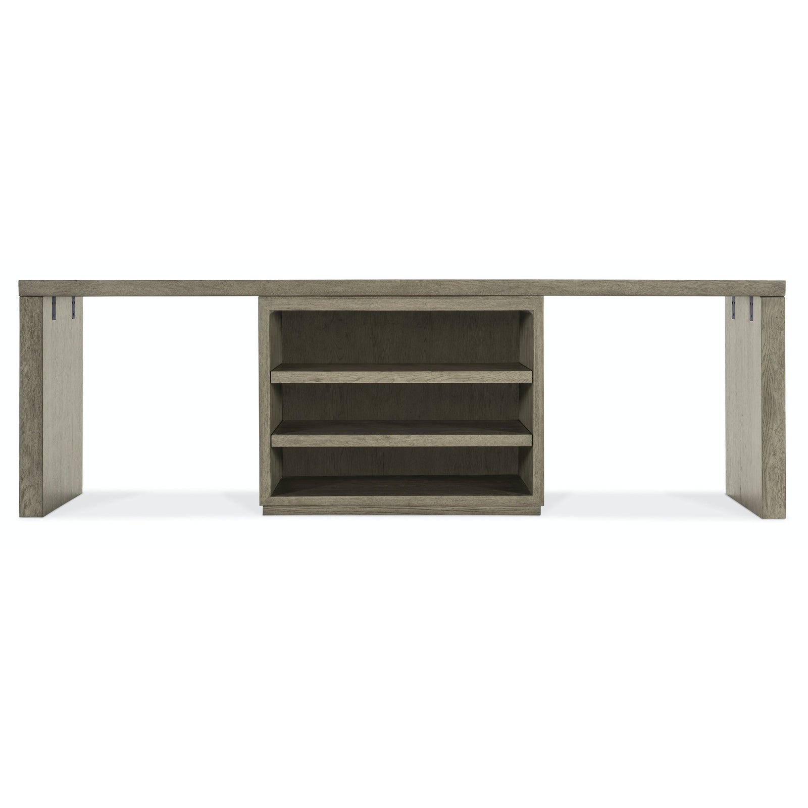 Hooker Furniture Linville Falls Desk with Open Cabinet and 2 Legs - 96