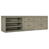 Hooker Furniture Linville Falls Credenza with Small File, Lateral File and Open Cabinet - 96