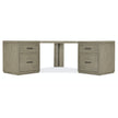 Hooker Furniture Linville Falls Corner Combo Desk with 2 Small Files