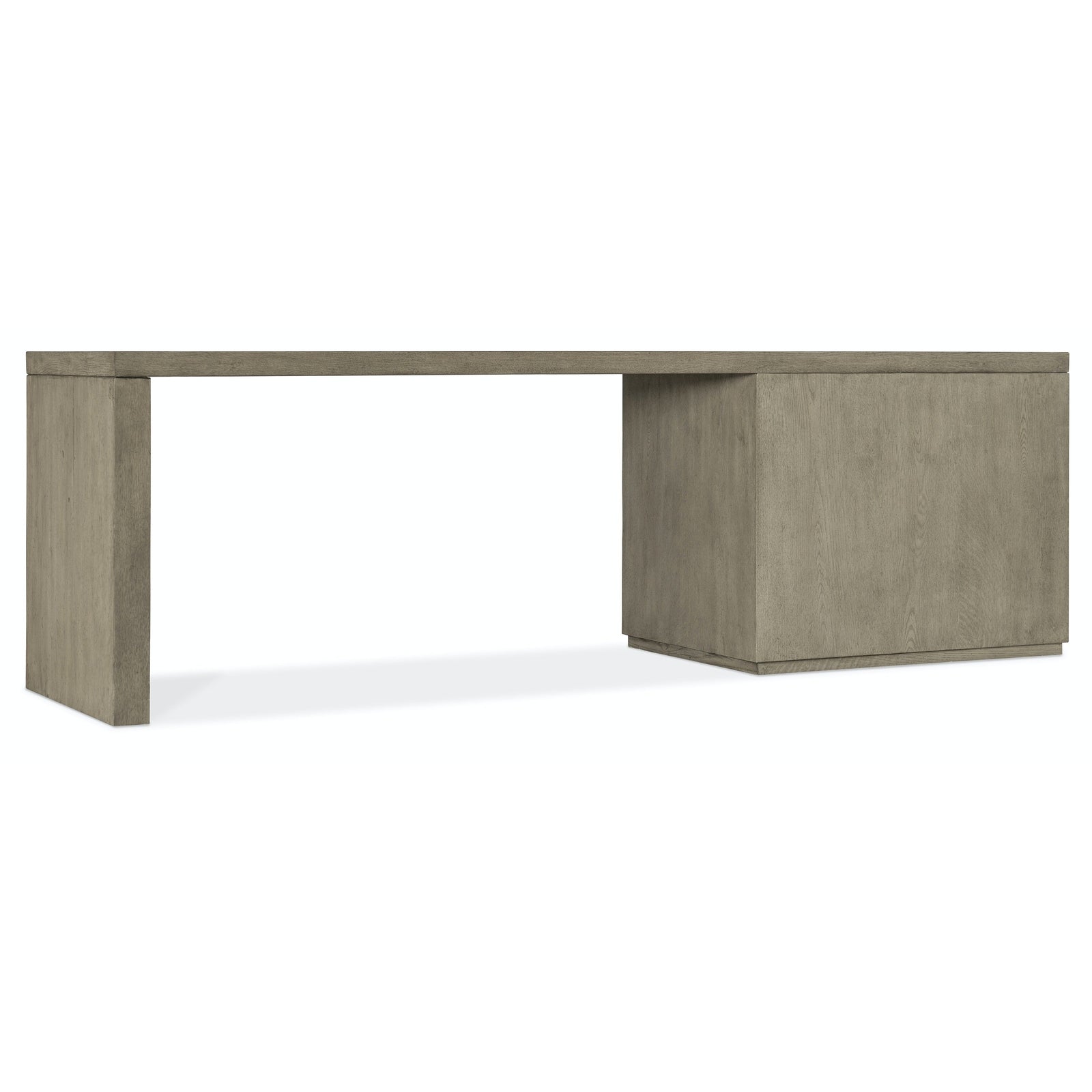 Hooker Furniture Linville Falls Desk with Open Cabient and Leg