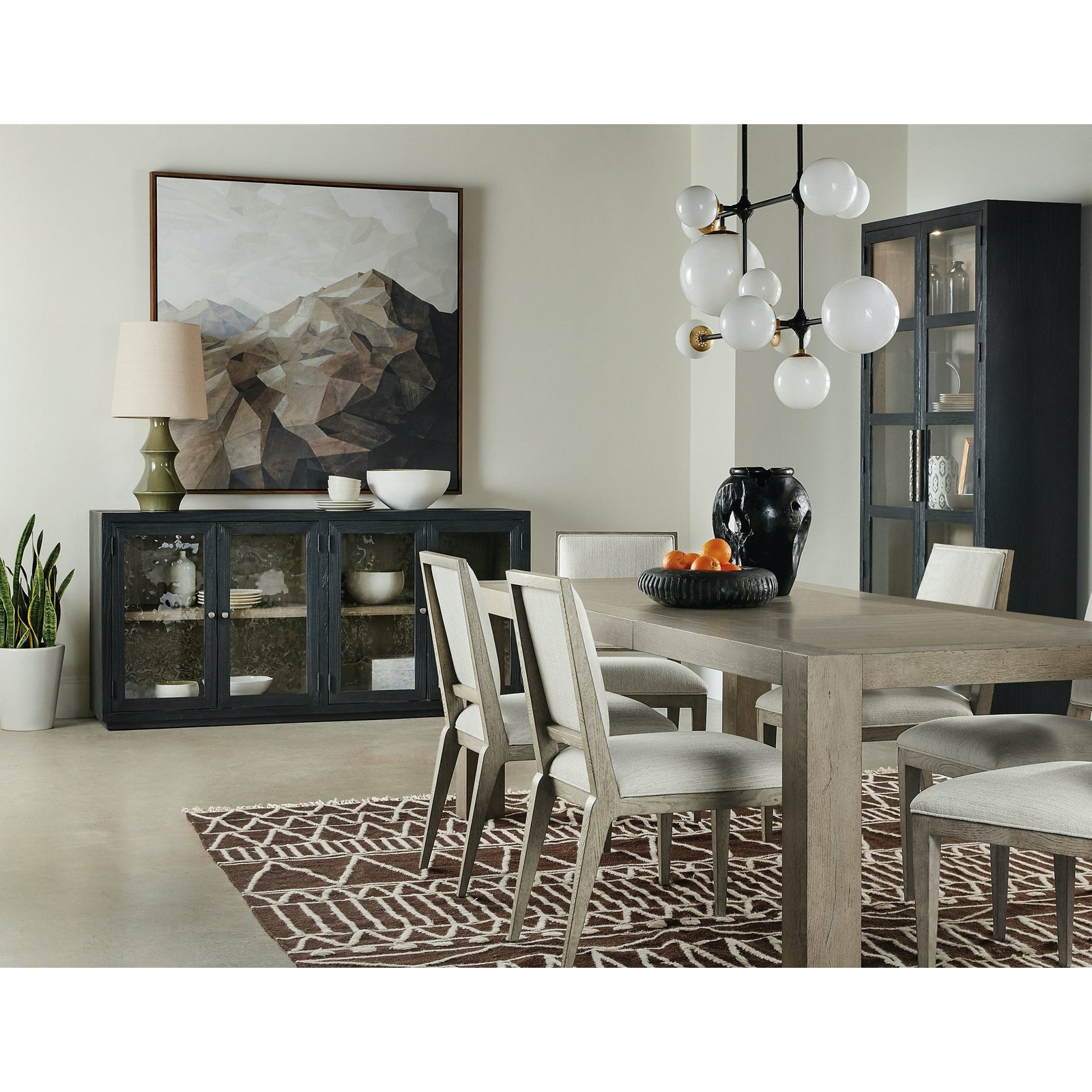 Hooker Furniture Linville Falls Shou Sugi Ban Curio Cabinet