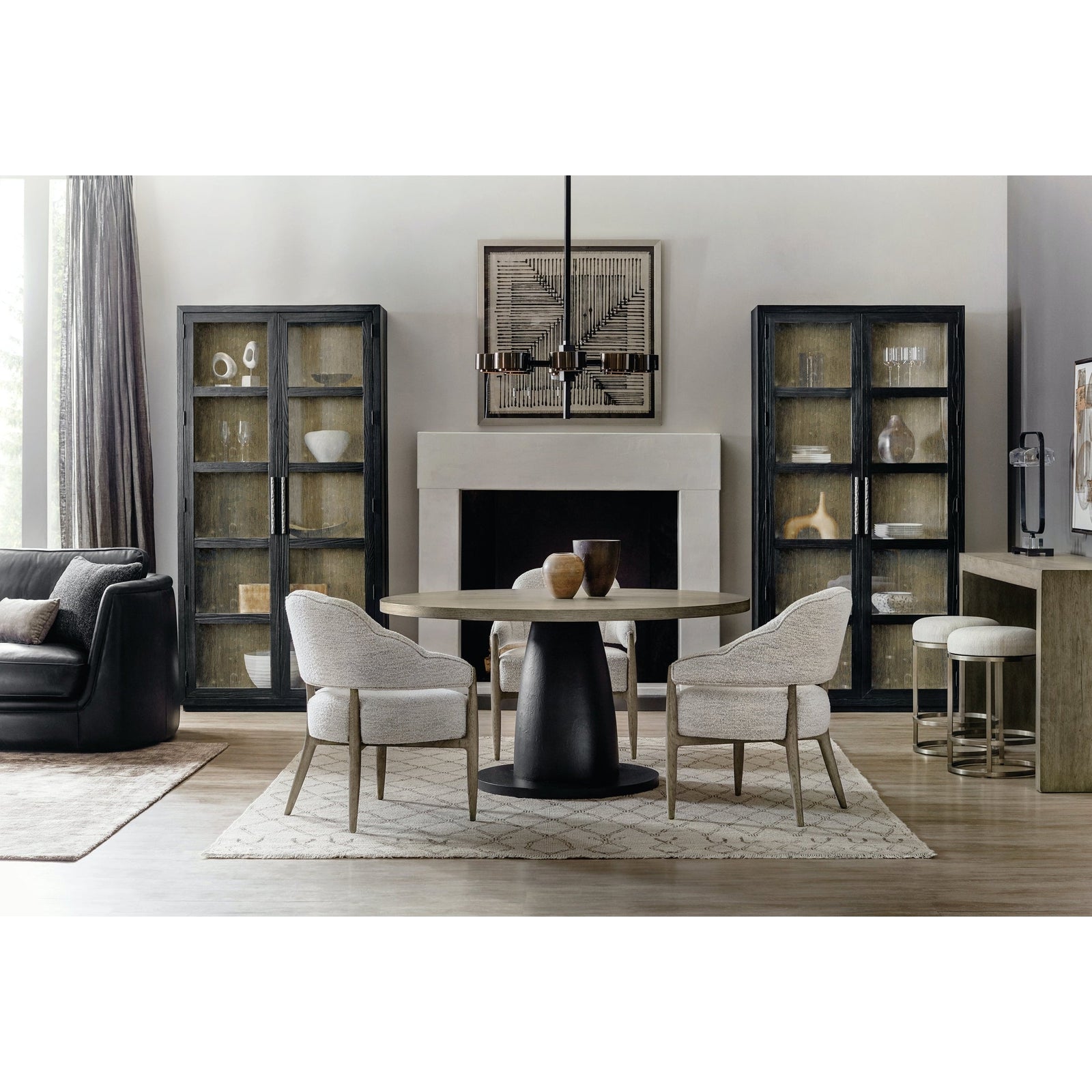 Hooker Furniture Linville Falls Shou Sugi Ban Curio Cabinet