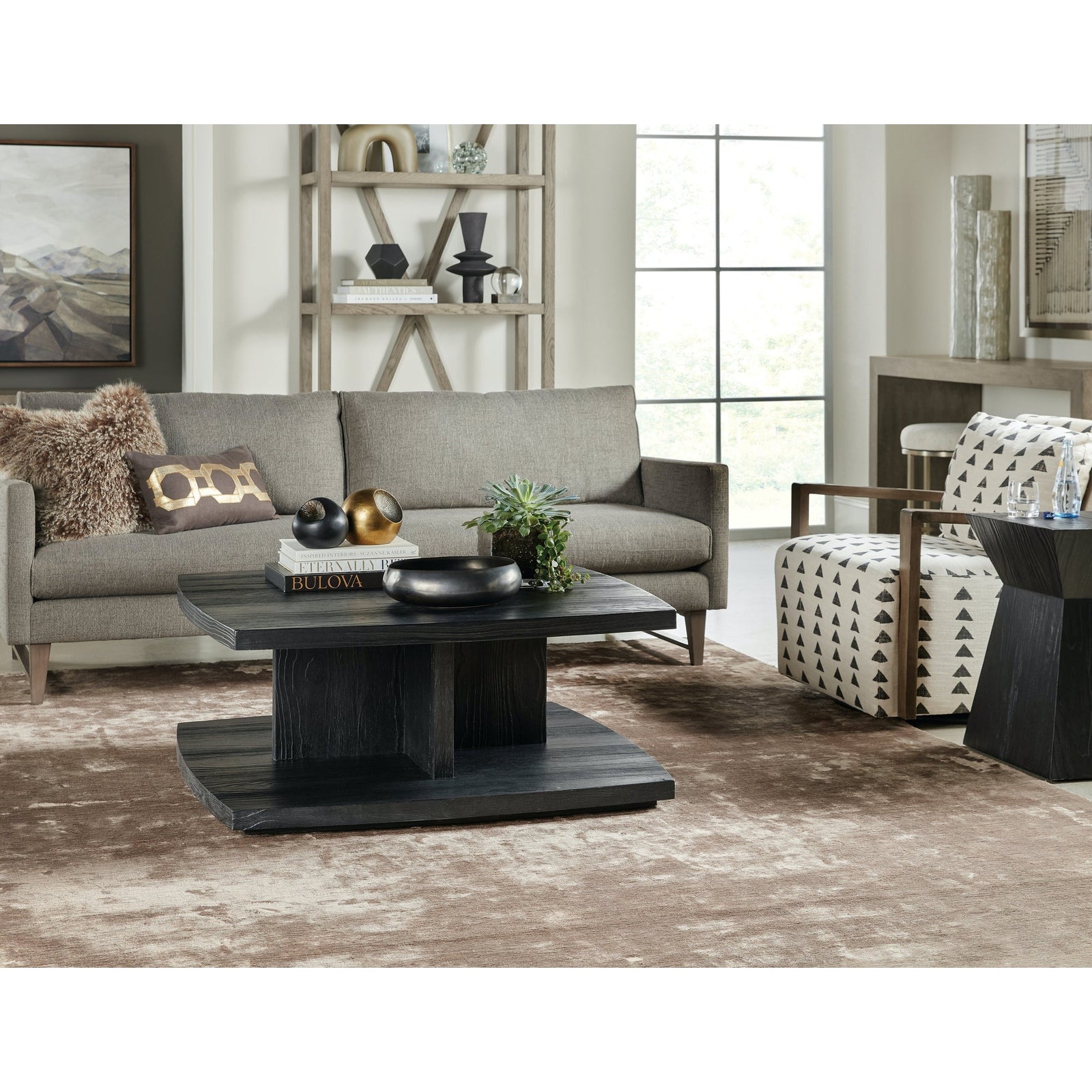 Hooker Furniture Linville Falls Shou Sugi Ban End Table