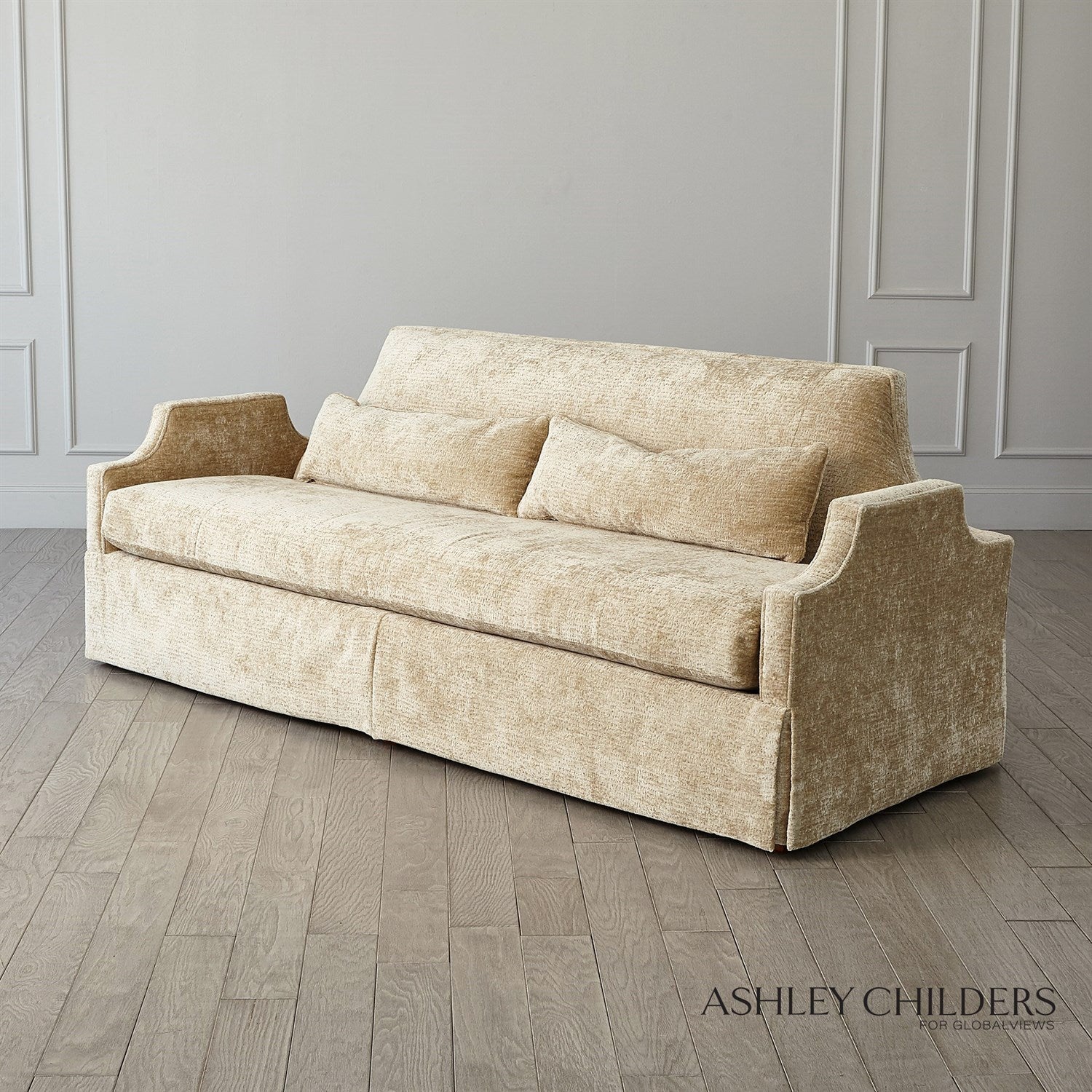 Global Views Diana Skirted Sofa by Ashley Childers