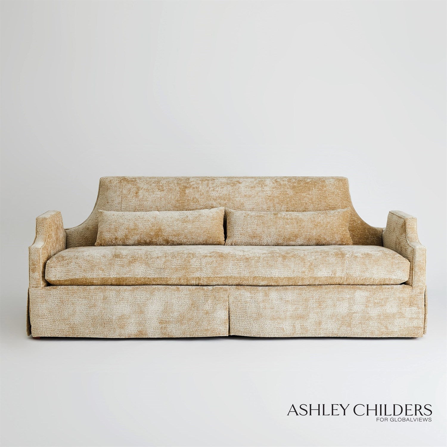 Global Views Diana Skirted Sofa by Ashley Childers