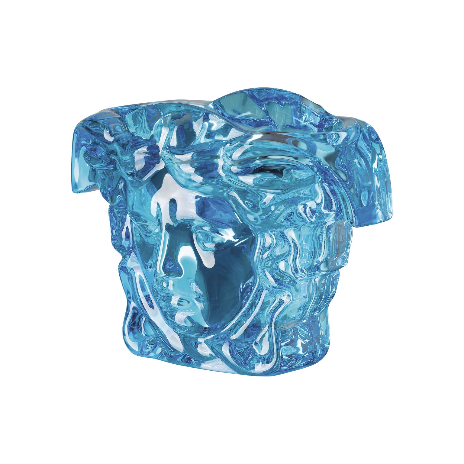 Versace Medusa Grande Vase Crystal Blue