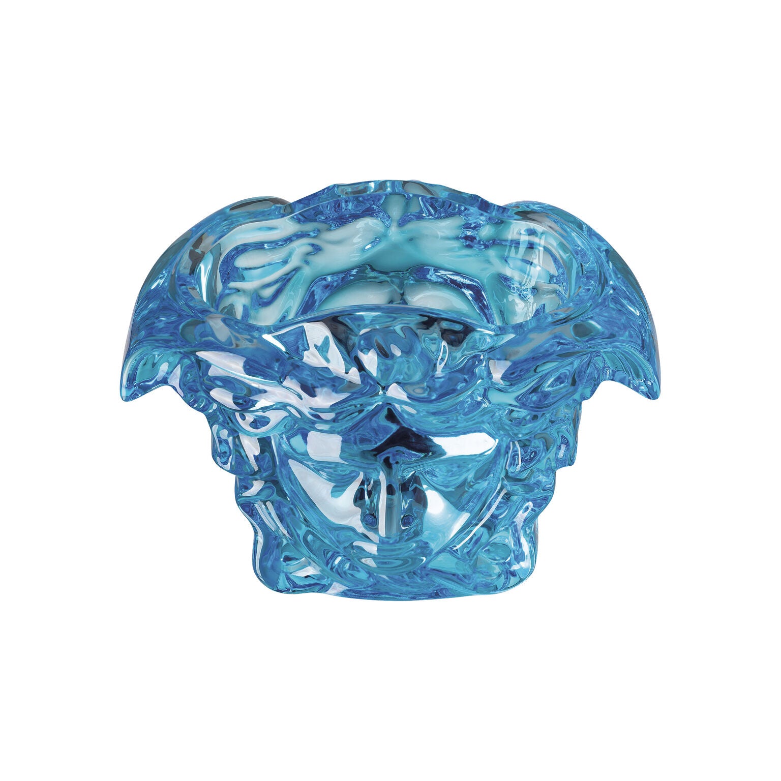 Versace Medusa Grande Vase Crystal Blue