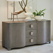 Global Views Toile Linen Credenza-Grey