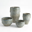 Global Views Pinch Pot Vase Reactive Seafoam