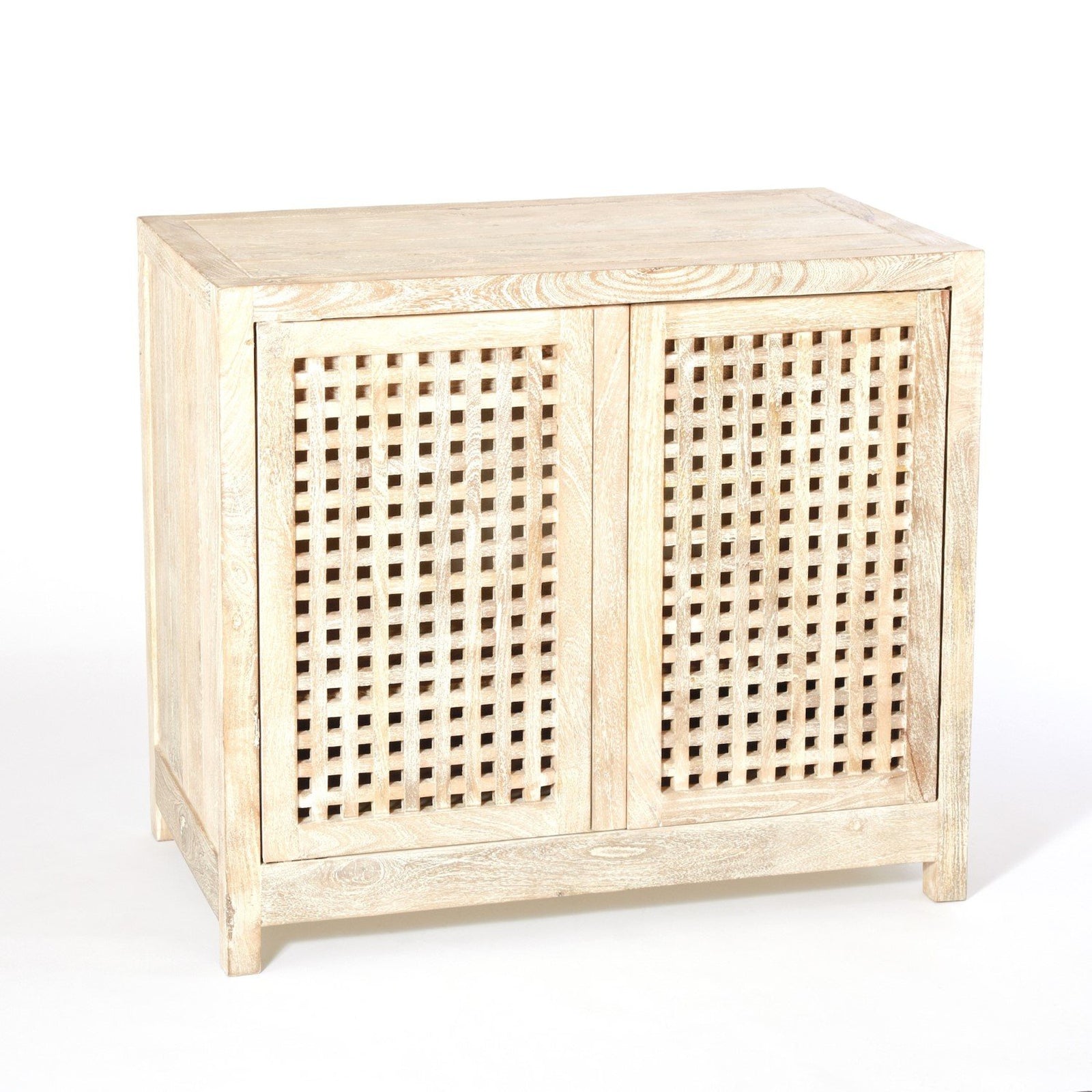 Global Views Driftwood Lattice Two-Door Cabinet