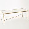Global Views Spike Cocktail Table with Marble Top