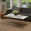 Global Views Spike Cocktail Table with Marble Top