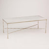 Global Views Spike Cocktail Table with Marble Top