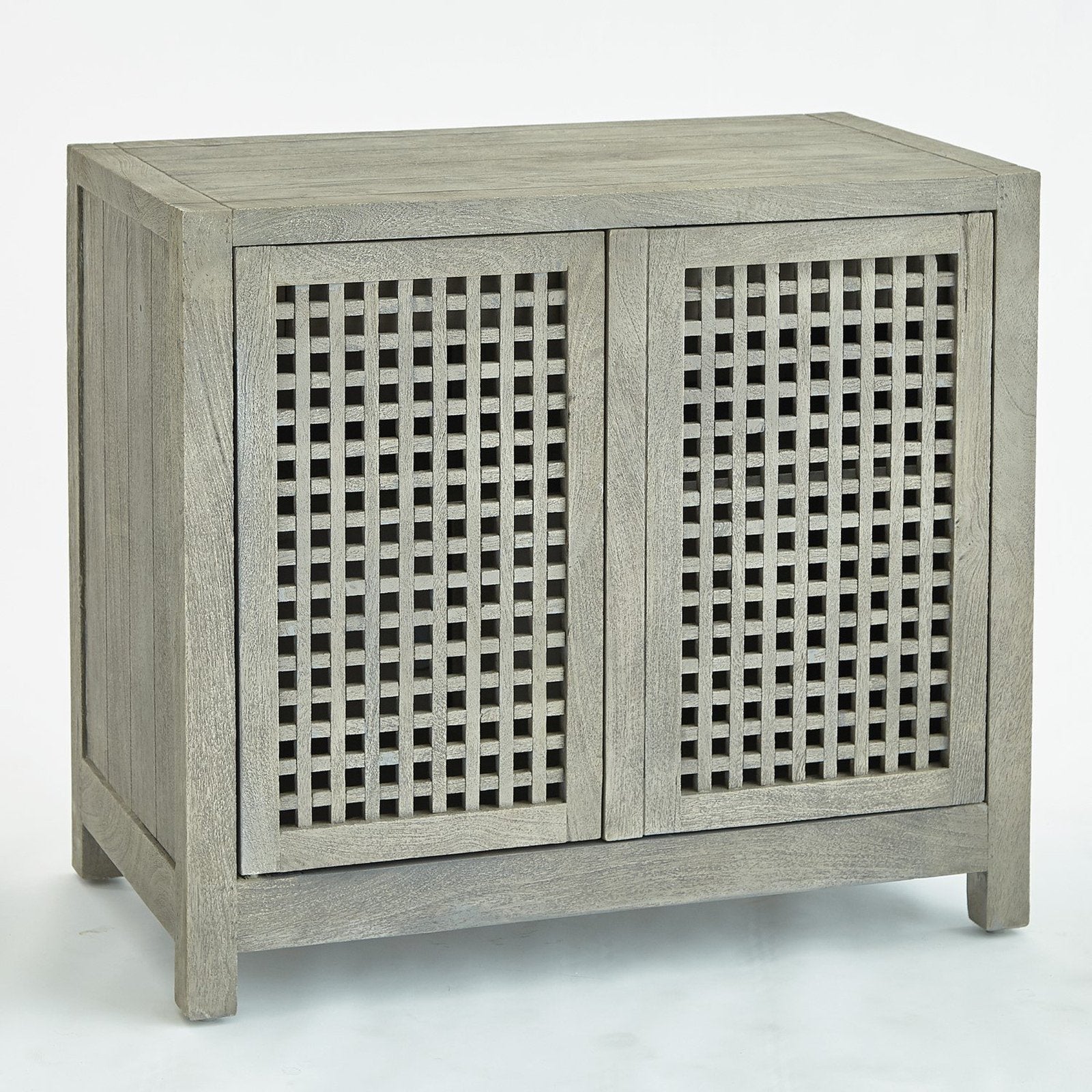 Global Views Driftwood Lattice Two-Door Cabinet