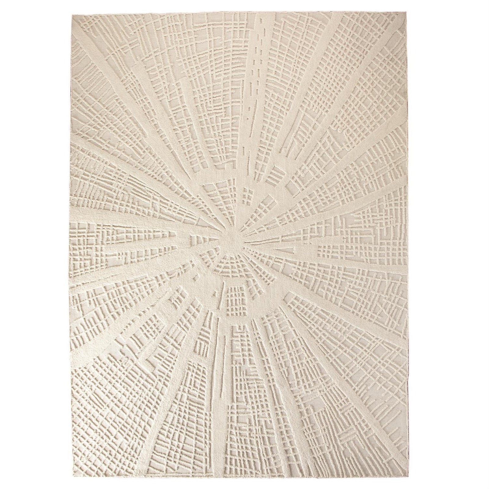 Global Views Vortex Rugs-Ivory/Ivory