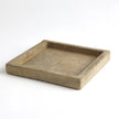 Global Views Marble Tray Antiqued White