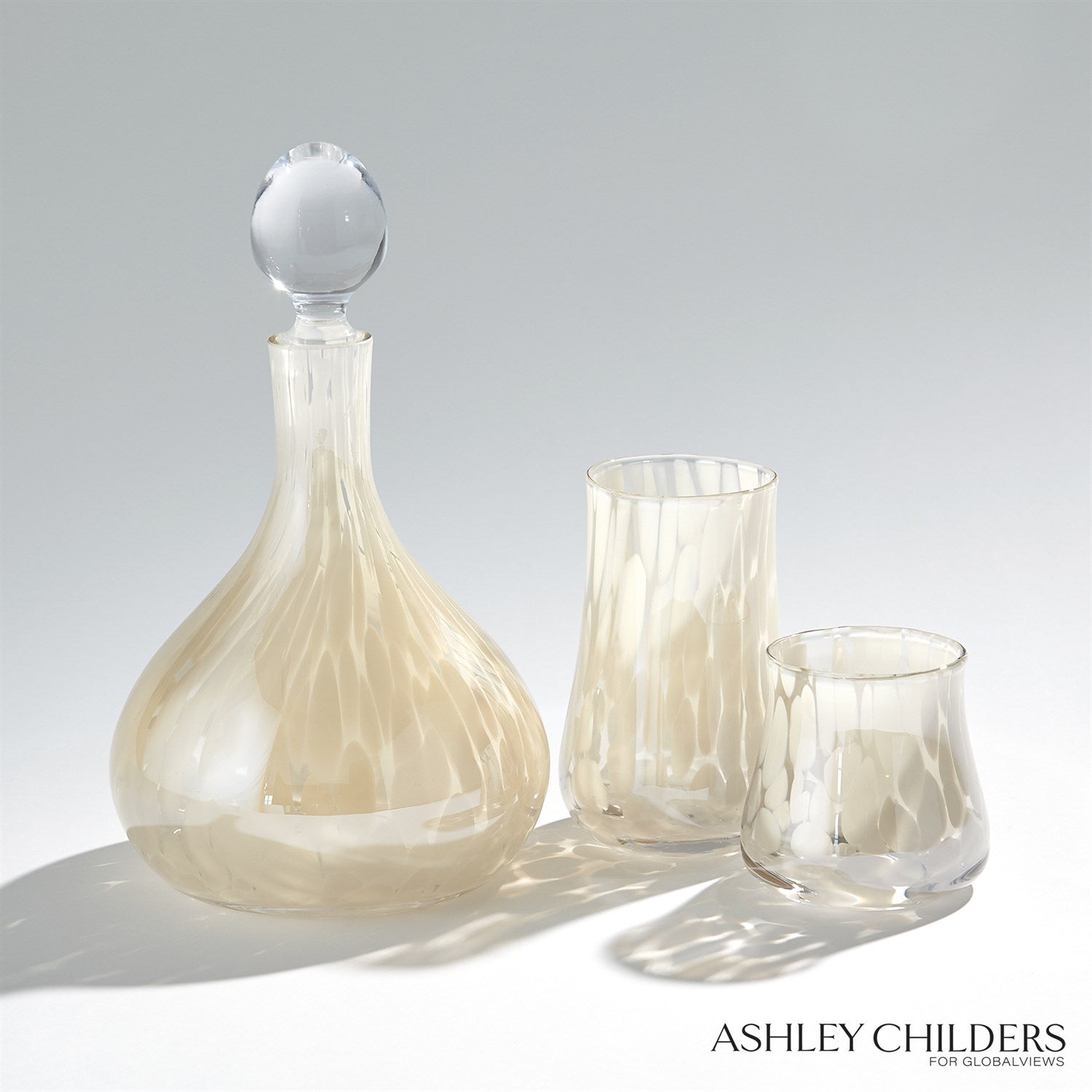 Global Views Hamish Glass Opal Dots by Ashley Childers