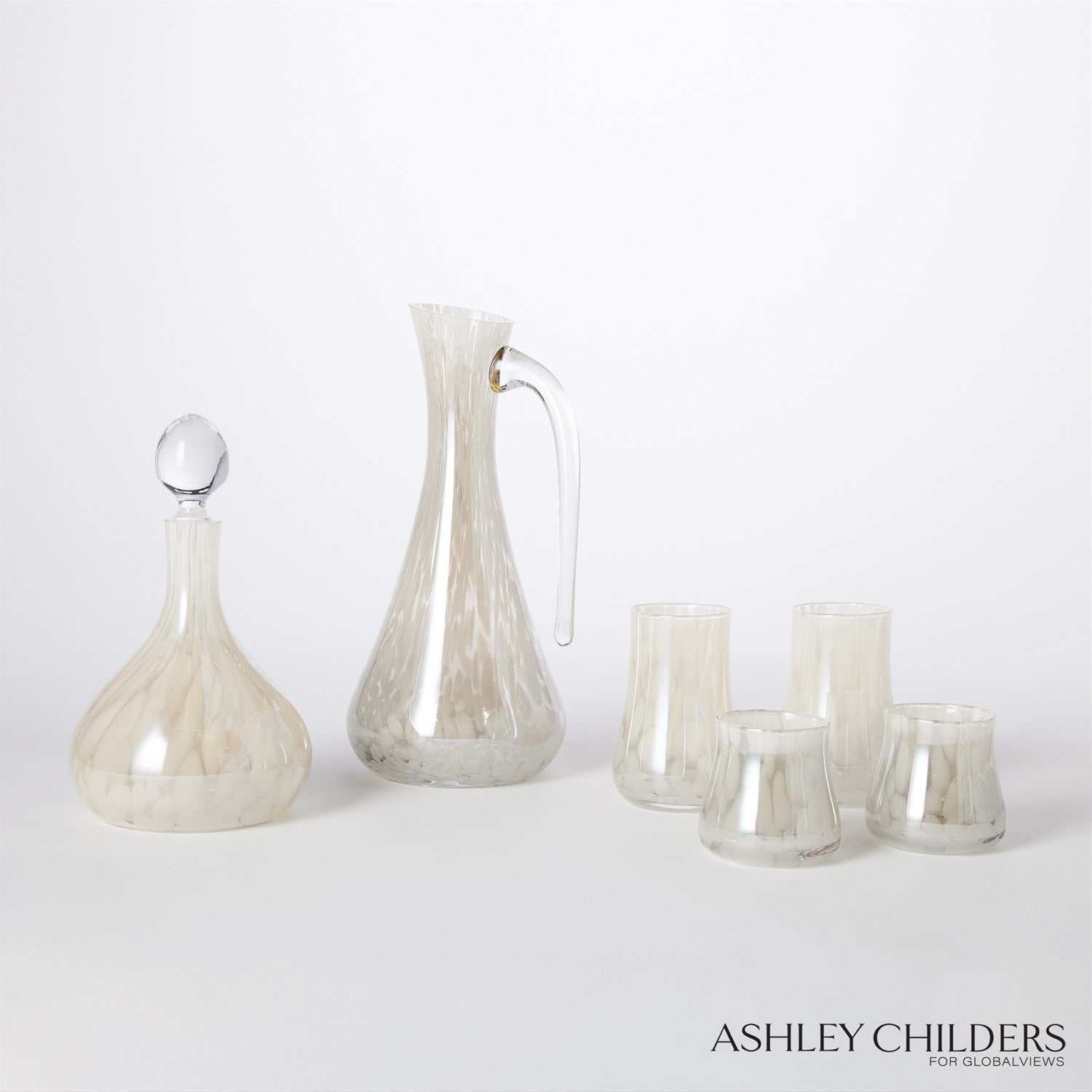 Global Views Hamish Glass Opal Dots by Ashley Childers