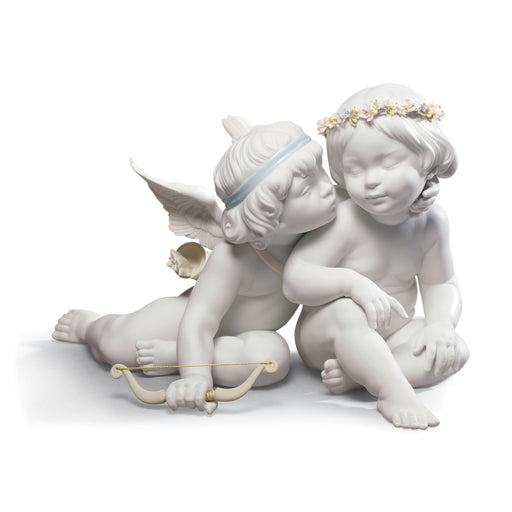 Lladro Eros and Psyche Angels Figurine