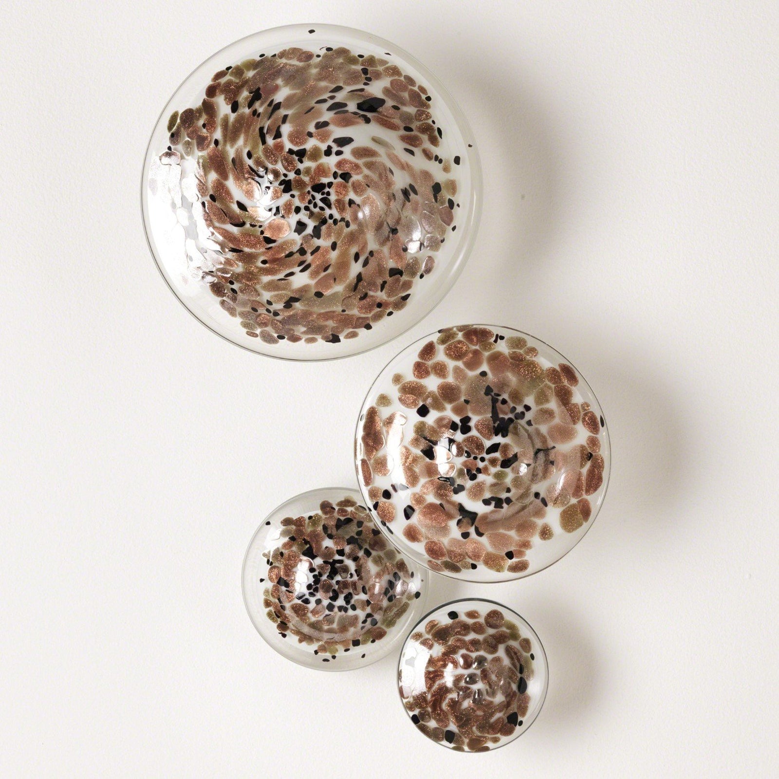 Global Views Glass Wall Mushrooms Set of 4