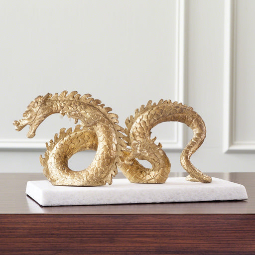 Global Views Dragon Gold Leaf Sculpture