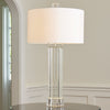 Global Views Fluted Crystal Column Table Lamp